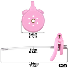 Carica l'immagine nel visualizzatore di Gallery, Flat Chastity Cage with Detchable Ball Catheter- 4