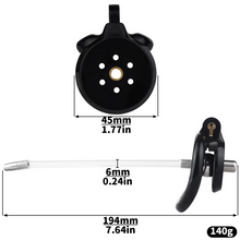 Carica l'immagine nel visualizzatore di Gallery, Flat Chastity Cage with Detchable Ball Catheter- 13