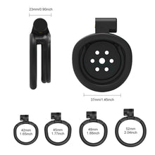 Load image into Gallery viewer, Flat Gatling Chastity Cage – product design details, gallery view 5 from the CAGINK product page