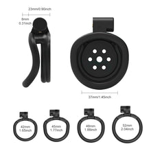 Load image into Gallery viewer, Flat Gatling Chastity Cage – product design details, gallery view 6 from the CAGINK product page