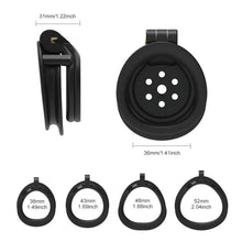 Load image into Gallery viewer, Flat Gatling Chastity Cage – product design details, gallery view 7 from the CAGINK product page