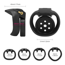 Load image into Gallery viewer, Flat Gatling Chastity Cage – product design details, gallery view 8 from the CAGINK product page