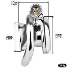 Load image into Gallery viewer, Flat & Inverted Cocoon Penis Chastity Device – product design details, gallery view 5