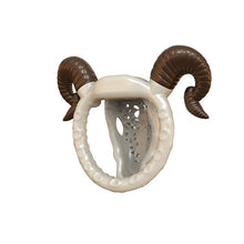 Cargar imagen en el visor de la galería, Goat Chastity Cage with Detachable Horns – Horned Submission Cage