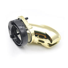 Carica l'immagine nel visualizzatore di Gallery, Golden Chastity Cage – product design details, gallery view 3 from the CAGINK product page