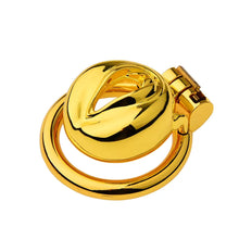 Carica l'immagine nel visualizzatore di Gallery, Golden Flat Metal Chastity Device