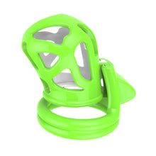 Load image into Gallery viewer, Green Chastity Cage β product design details, gallery view 3 from the CAGINK product page