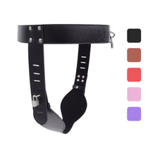 Load image into Gallery viewer, Leather Female Chastity Belt β product design details, gallery view 1 from the CAGINK product page