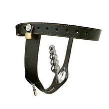 Cargar imagen en el visor de la galería, Leather Female Lockable Chastity Belt – product design details, gallery view 7