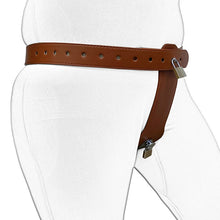 Cargar imagen en el visor de la galería, Leather Female Lockable Chastity Belt – product design details, gallery view 1