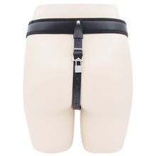 Load image into Gallery viewer, Leather Male Chastity Belt – product design details, gallery view 4 from the CAGINK product page