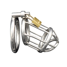 Load image into Gallery viewer, Locked In Steel Chastity β material and construction details, gallery view 1