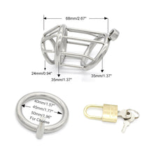 Load image into Gallery viewer, Locked In Steel Chastity β material and construction details, gallery view 5