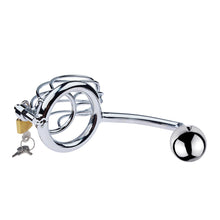 Load image into Gallery viewer, Male Chastity Device With Anal Hook – product design details, gallery view 2