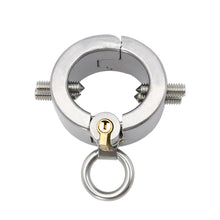 Carica l'immagine nel visualizzatore di Gallery, Male Chastity Ring – ring and adjustment details, gallery view 2 from the CAGINK product page