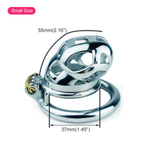 Load image into Gallery viewer, Metal Cobra Chastity Cage – material and construction details, gallery view 12