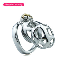 Load image into Gallery viewer, Metal Cobra Chastity Cage – material and construction details, gallery view 17