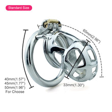 Load image into Gallery viewer, Metal Cobra Chastity Cage – material and construction details, gallery view 19