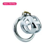 Load image into Gallery viewer, Metal Cobra Chastity Cage – material and construction details, gallery view 1