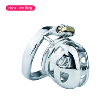 Load image into Gallery viewer, Metal Cobra Chastity Cage – material and construction details, gallery view 3