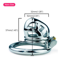 Load image into Gallery viewer, Metal Cobra Chastity Cage – material and construction details, gallery view 5