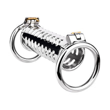 Load image into Gallery viewer, Metal Double Ended Chastity Cage – material and construction details, gallery view 3