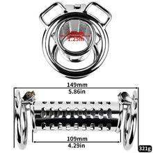 Load image into Gallery viewer, Metal Double Ended Chastity Cage – material and construction details, gallery view 7