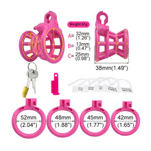 Load image into Gallery viewer, Negative Fish Basket Chastity Lock – locking components and key details, gallery view 3