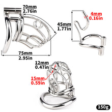 Carica l'immagine nel visualizzatore di Gallery, Pa Chastity Cage – product feature overview, gallery view 4 from the CAGINK product page