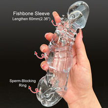 Load image into Gallery viewer, Penis Extender Sleeve – ring and adjustment details, gallery view 5 from the CAGINK product page