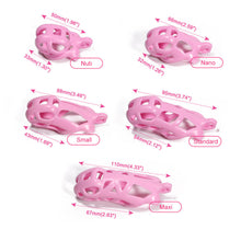 Load image into Gallery viewer, Pink Cobra Chastity Cage – product design details, gallery view 7 from the CAGINK product page
