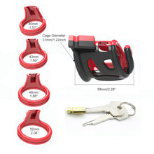 Load image into Gallery viewer, Plastic Chastity Lock – locking components and key details, gallery view 5