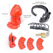 Load image into Gallery viewer, Plastic Male Chastity Device β material and construction details, gallery view 4