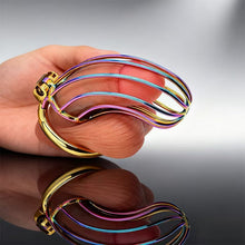 Carica l'immagine nel visualizzatore di Gallery, Rainbow Long Banana Chastity Cage 6
