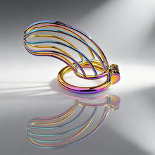Carica l'immagine nel visualizzatore di Gallery, Rainbow Long Banana Chastity Cage 4