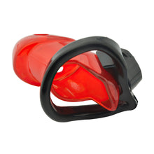 Load image into Gallery viewer, Red Chastity Cage – product design details, gallery view 2 from the CAGINK product page