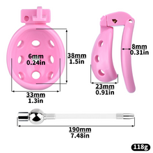 Carica l'immagine nel visualizzatore di Gallery, Resin Breathable Male Chastity Cage -5