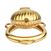 Carica l'immagine nel visualizzatore di Gallery, Shell Design Golden Chastity Cage - 4