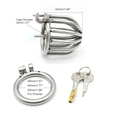 Carica l'immagine nel visualizzatore di Gallery, Small Metal Chastity Cage – material and construction details, gallery view 4