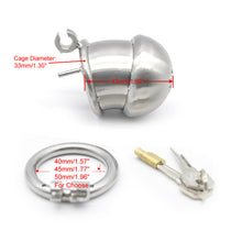 Carica l'immagine nel visualizzatore di Gallery, Small Penis Chastity Cage – product design details, gallery view 4 from the CAGINK product page