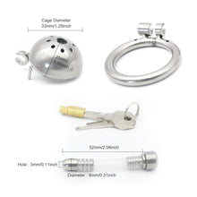 Carica l'immagine nel visualizzatore di Gallery, Small Steel Chastity Cage