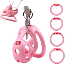 Cargar imagen en el visor de la galería, Soft Pink Invisible Lock Chastity Cage