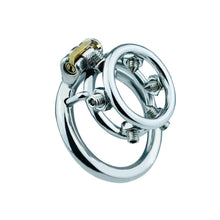 Load image into Gallery viewer, Spiked Chastity Ring – ring and adjustment details, gallery view 1 from the CAGINK product page