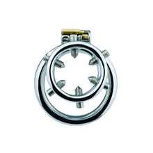 Load image into Gallery viewer, Spiked Chastity Ring – ring and adjustment details, gallery view 3 from the CAGINK product page