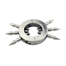 Load image into Gallery viewer, Spiked Cock Ring – ring and adjustment details, gallery view 1 from the CAGINK product page