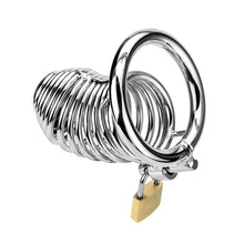 Load image into Gallery viewer, Spiral Chastity Cage – product design details, gallery view 2 from the CAGINK product page