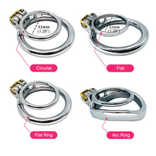 Carica l'immagine nel visualizzatore di Gallery, Stainless Steel Chastity Cock Ring – ring and adjustment details, gallery view 7