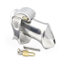 Load image into Gallery viewer, Stainless Steel Chastity Cage β material and construction details, gallery view 3