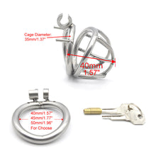 Load image into Gallery viewer, Stainless Steel Penis Cage β material and construction details, gallery view 3