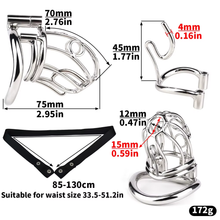 Carica l'immagine nel visualizzatore di Gallery, Steel Chastity Device with PA -size